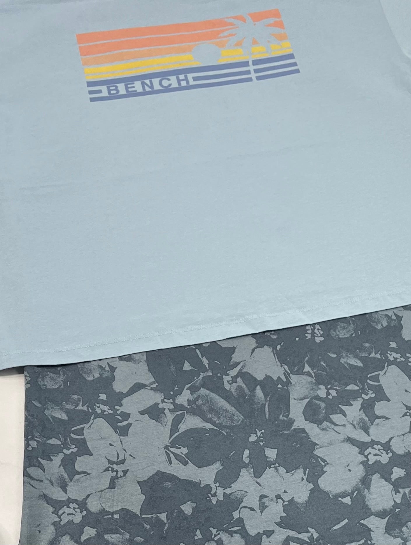 🩵 BENCH : Manche courte bleuté XL femme coupe ample relax fit neuf !