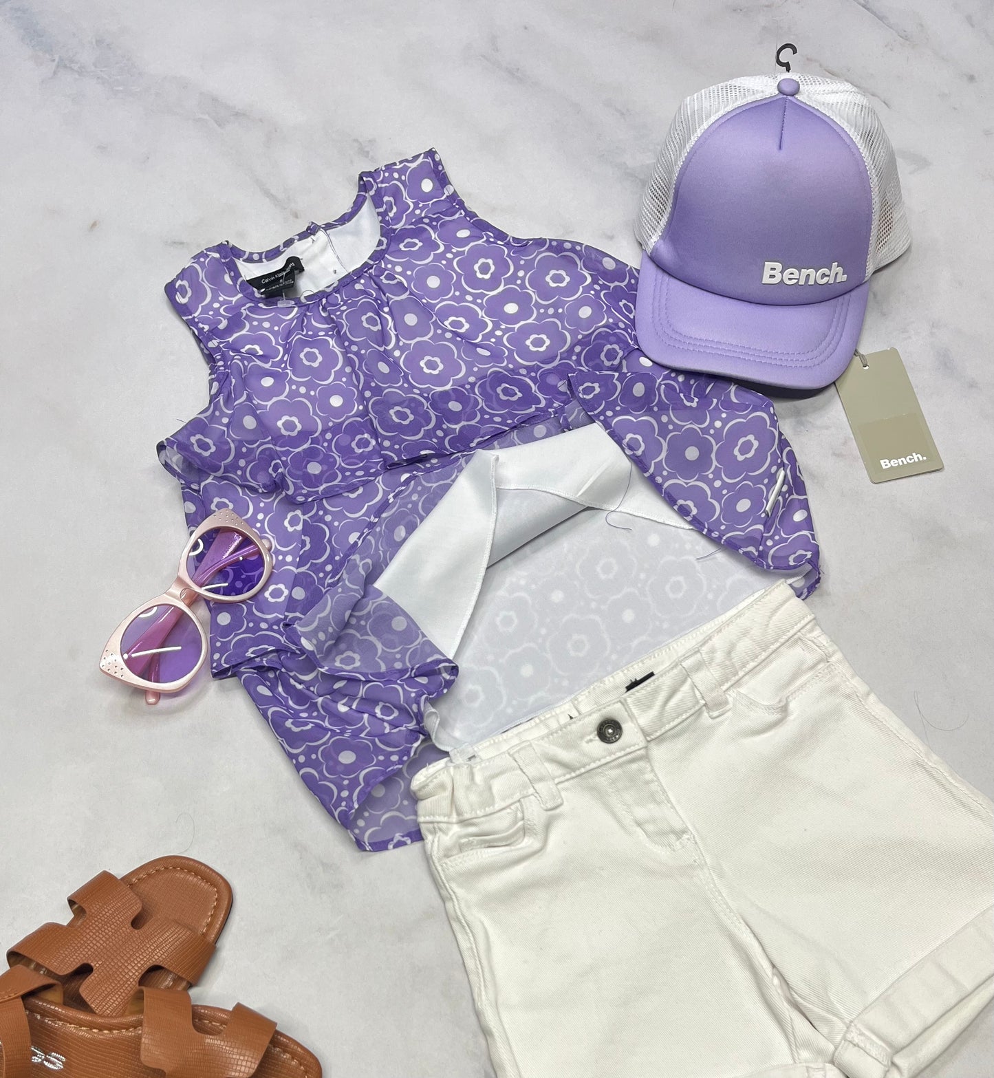 💜 Camisole: Fluide Calvin Klein doublure intégré 5 ans fille comme neuve.