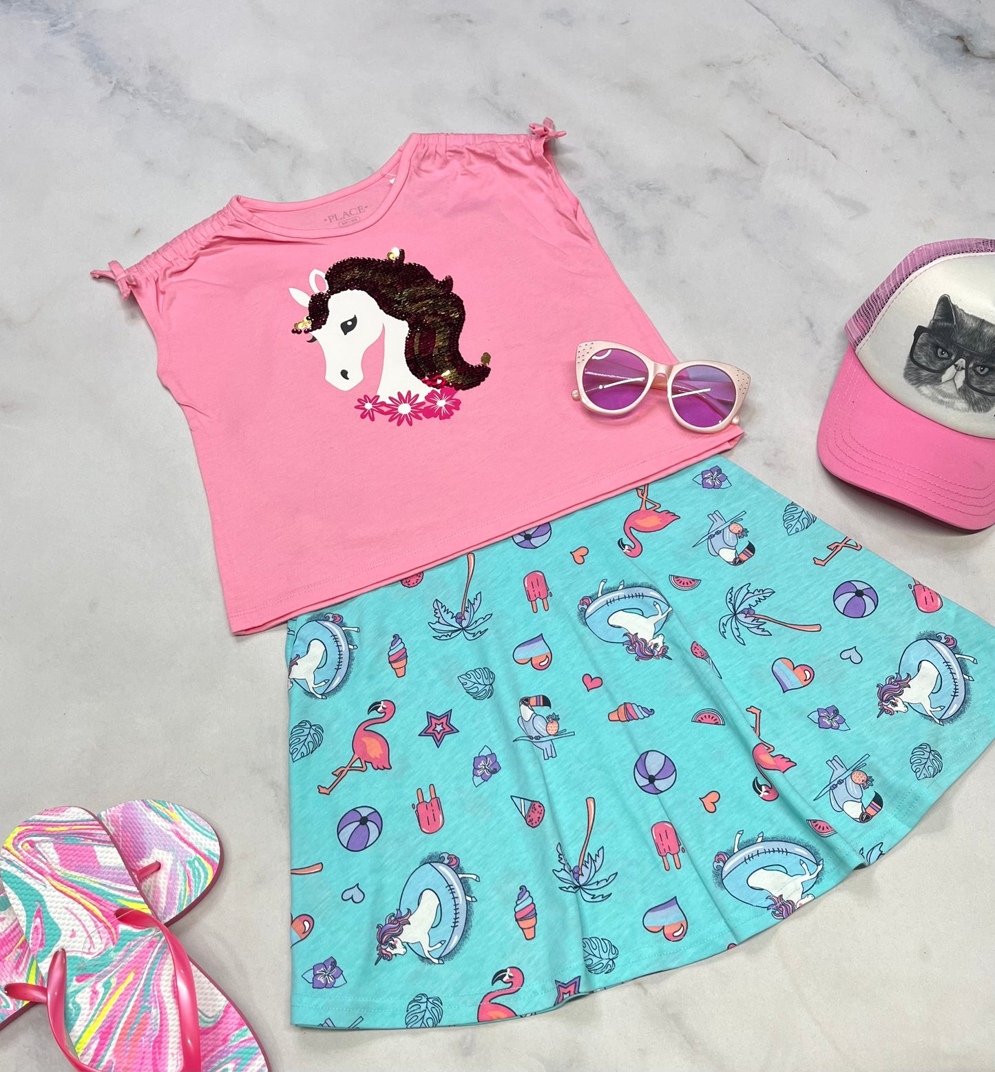 🩵 Robe : turquoise 5-6 ans fille Place neuve .