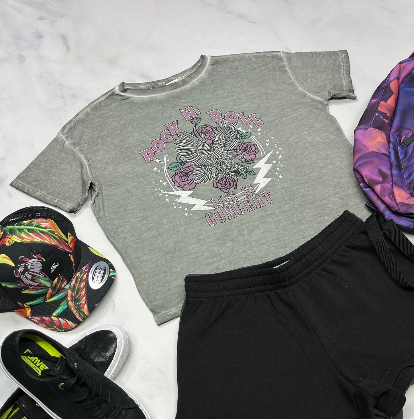 💜 Manche courte : 14-16 ans fille look Tye dye relax fit neuf !