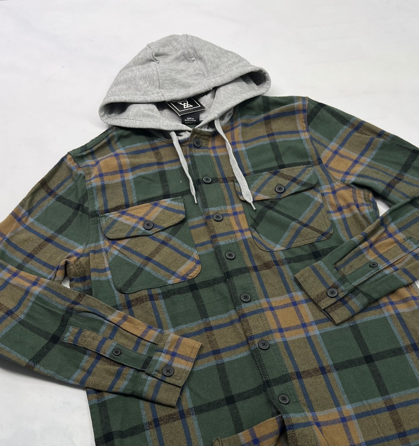 Arsenic : Chemise en flanelle douce avec capuchon intégré M/ homme neuve.