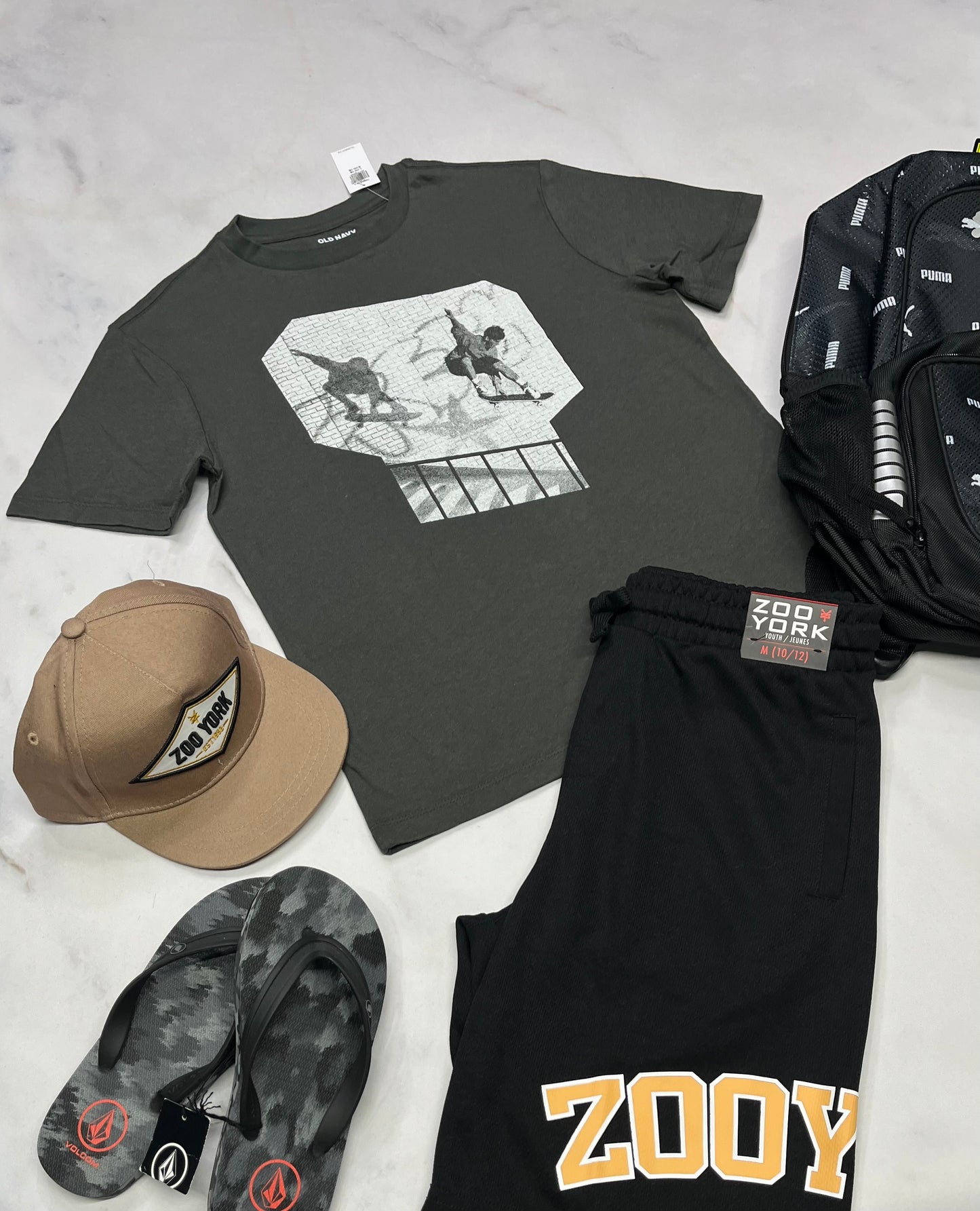 🛹 T-Shirt : skate charcoal soft confo 10-12 ans garçon neuf !