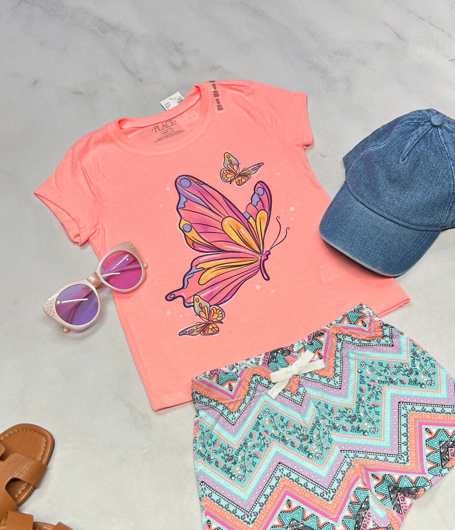 ☀️ Manche courte : soft corail 4 ans fille neuf !