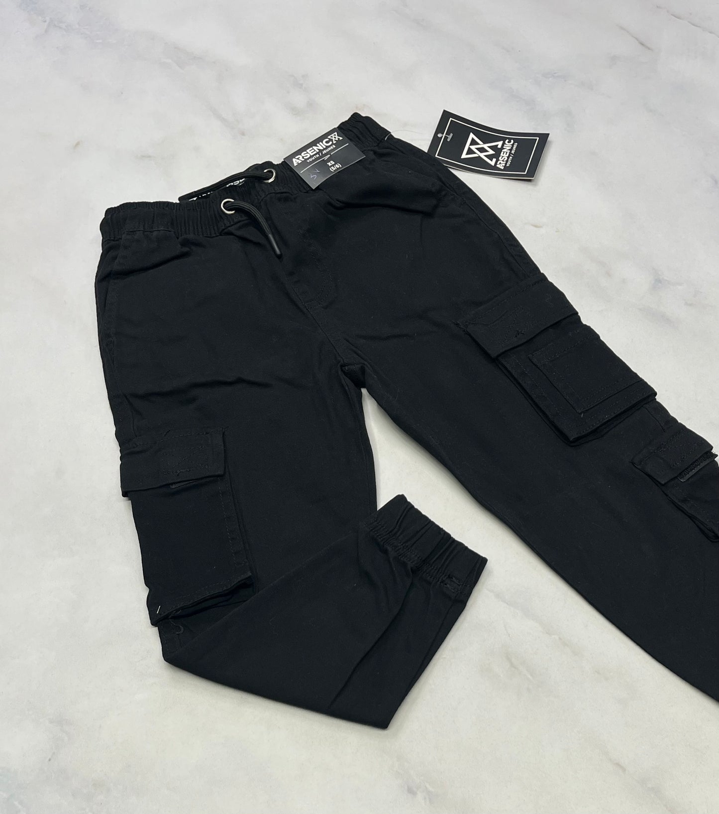 Pantalon : cargo Arsenic noir neuf ! 5-6 ans garçon neuf!