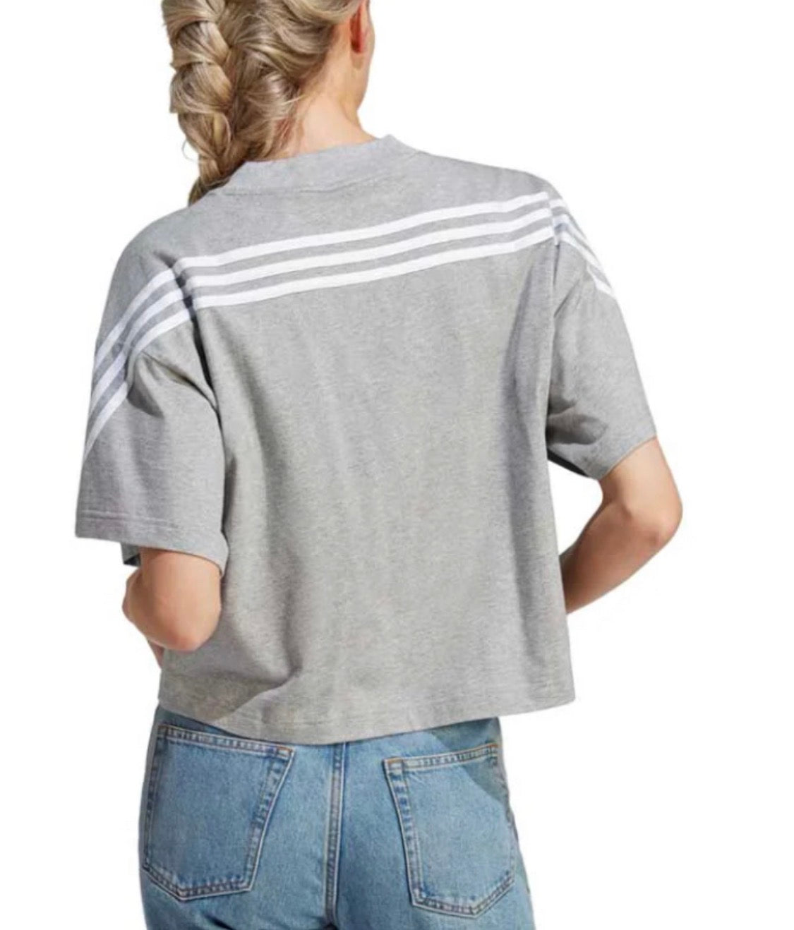 💕 Adidas : manche courte gris M/ femme neuf ! Coupe relax , mi hanches . Dos superbe !