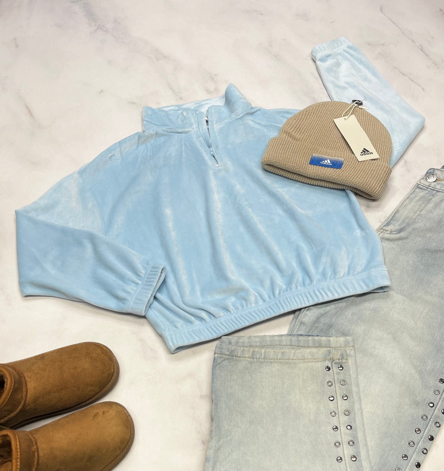 ❄️ Manche longue : tout doux et stretch de partout. Demi zip au haut . + 10 ans fille neuf !