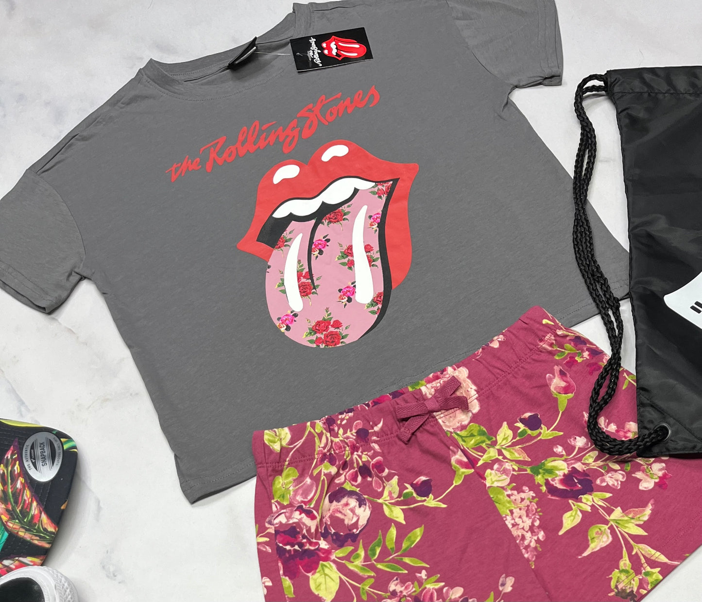 🌷 T-Shirt Rolling Stone : 7-8 ans fille relax fit tendance neuf !