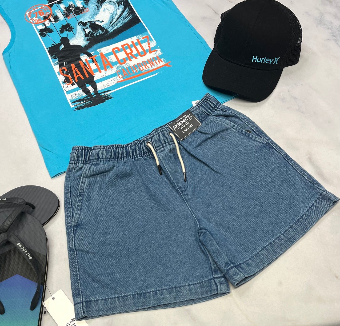 🩵 Short : jeans Arsenic bleu moyen 14 ans neuve ! Taille élastique confo .