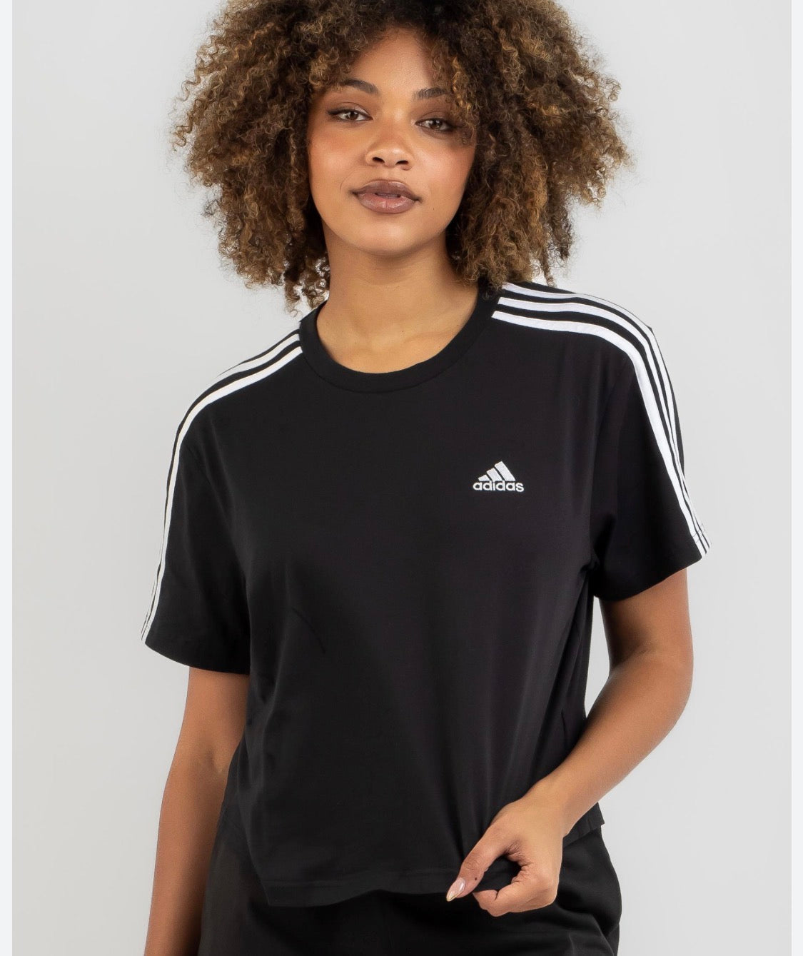 🩷 Manche courte : Adidas écourté S/ femme coupe confo neuf !!( mi hanche )