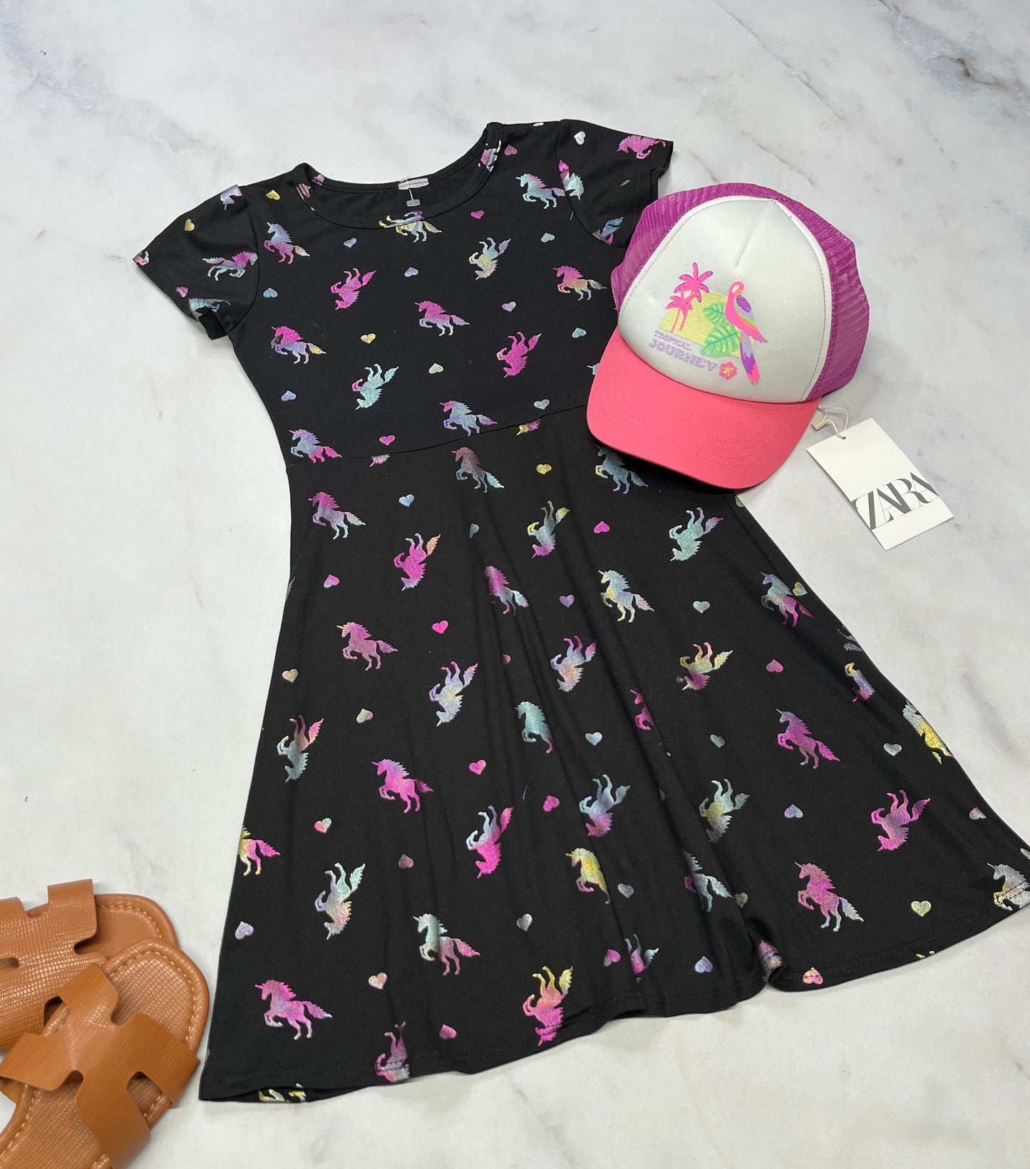 🦄Robe : fait 8 ans fille en beau coton stretch comme neuve !