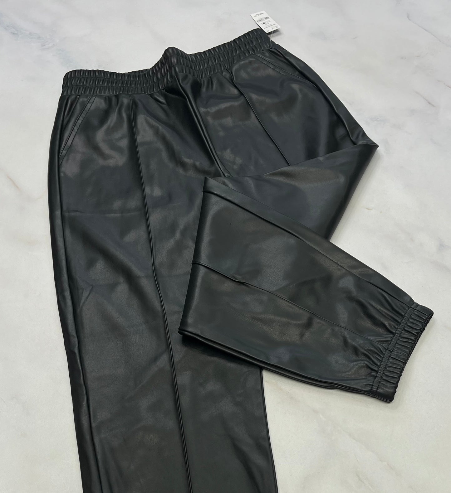 Jogger effet cuir : mou neuf ! Fait Médium femme taille haute .