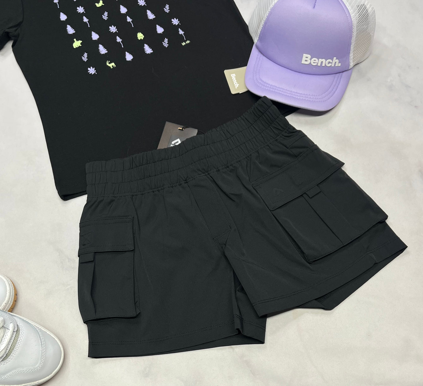 🌴Short cargo : Black Mountain 10(9-10 ans )fille tissu sport neuve !