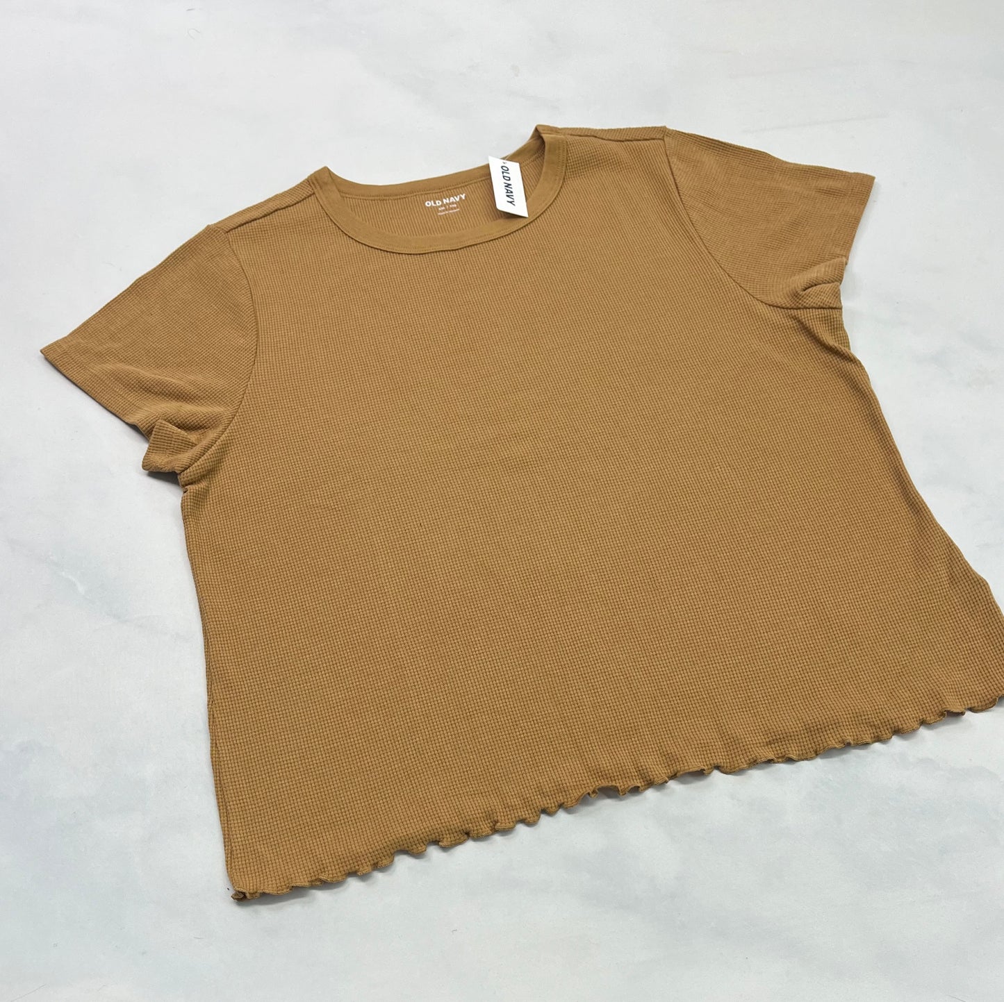 Manche courte : RIB texturé ocre XXL fit ( xl-Xxl) neuf!