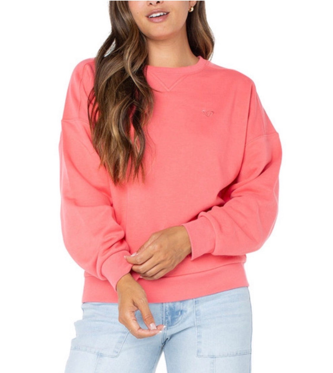 ☀️ ROXY : Ouaté mais pas chaud à l’intérieur . Corail , logo brodé ton sur ton au devant . Encore plus beau en vrai . XL femme relax fit neuf !
