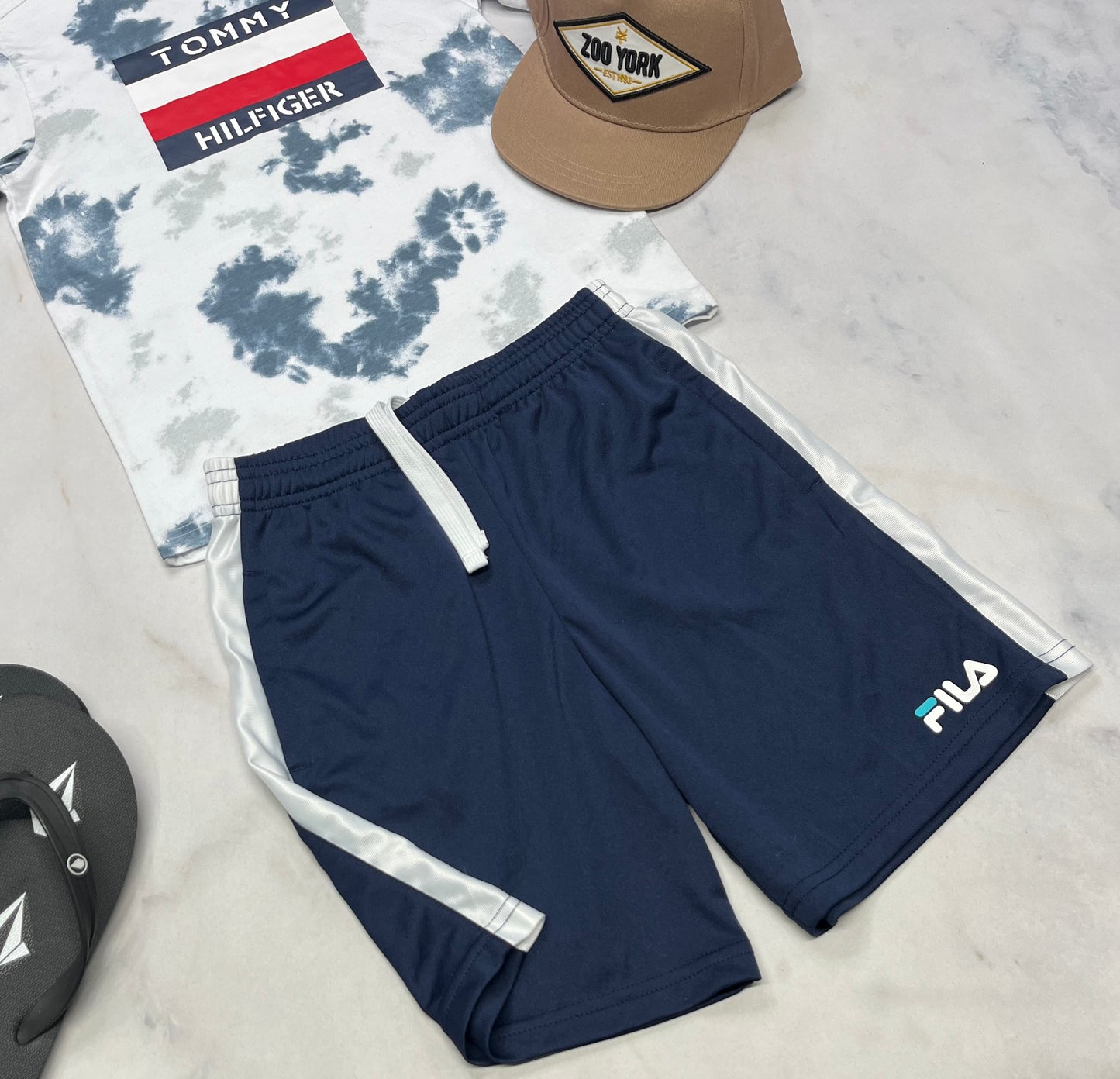 🌴 Bermuda : Fila marine en tissu de sport 7 ans garçon neuf !