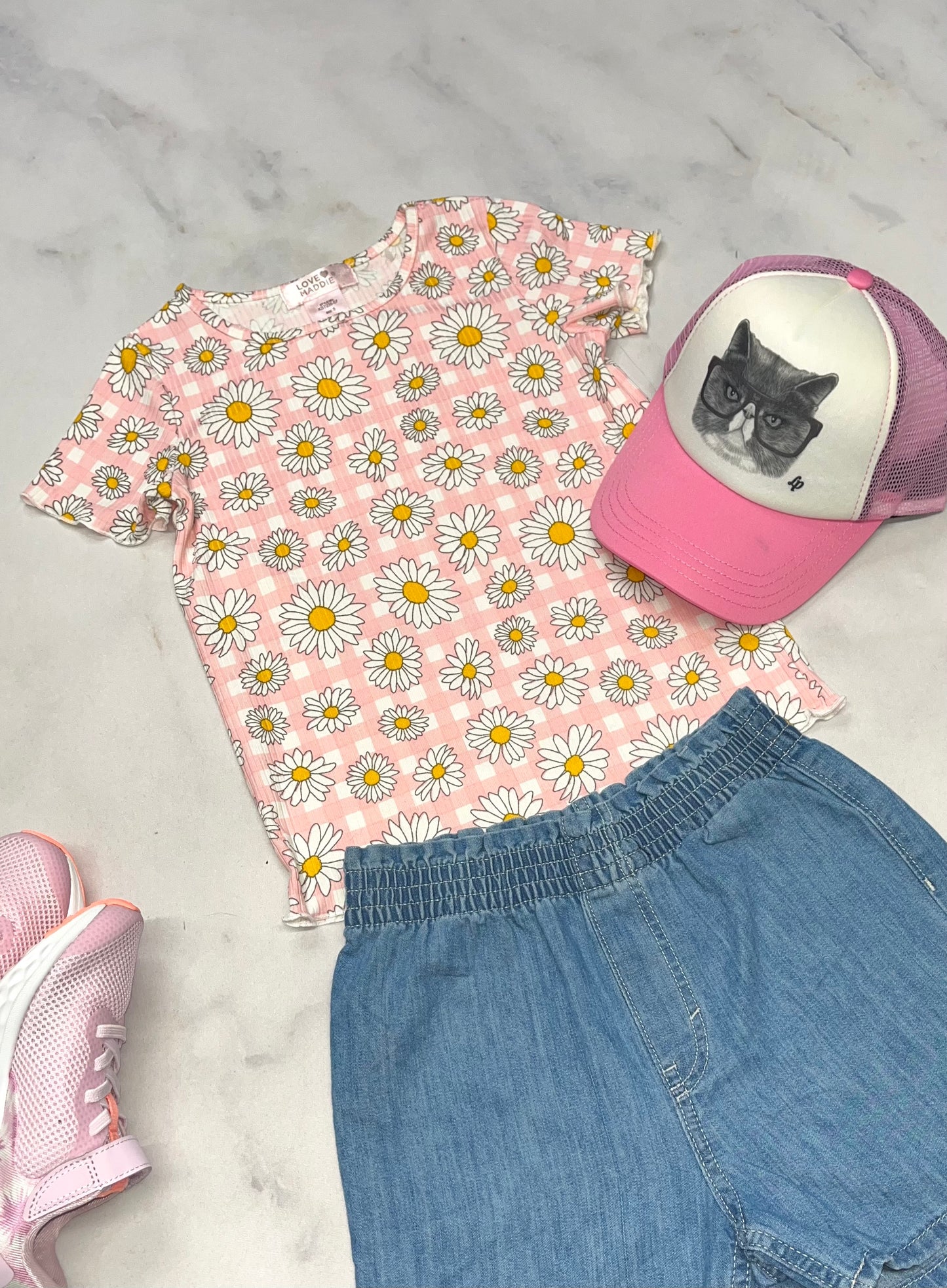 🌸 Manche courte : soft stretch 5 ans fille neuf !