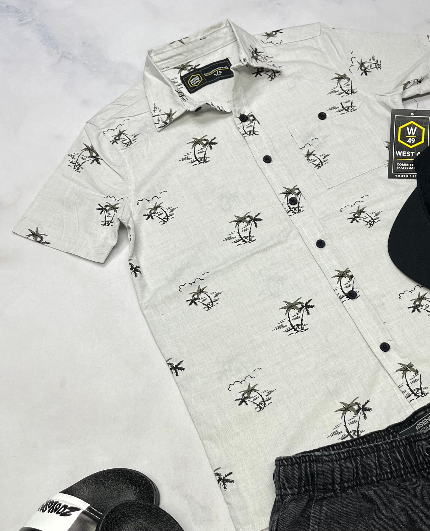 🌴 Chemise : Palmier West 14 ans garçon neuve !