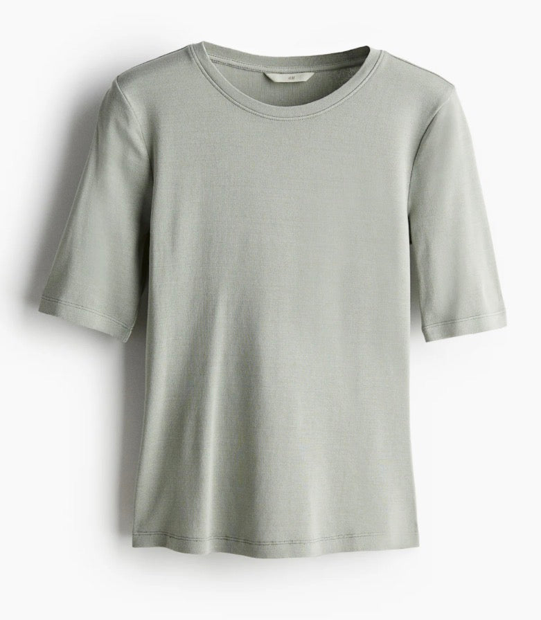 🌴 Manche courte : soft stretch vert tendre fait XS/ femme neuf !