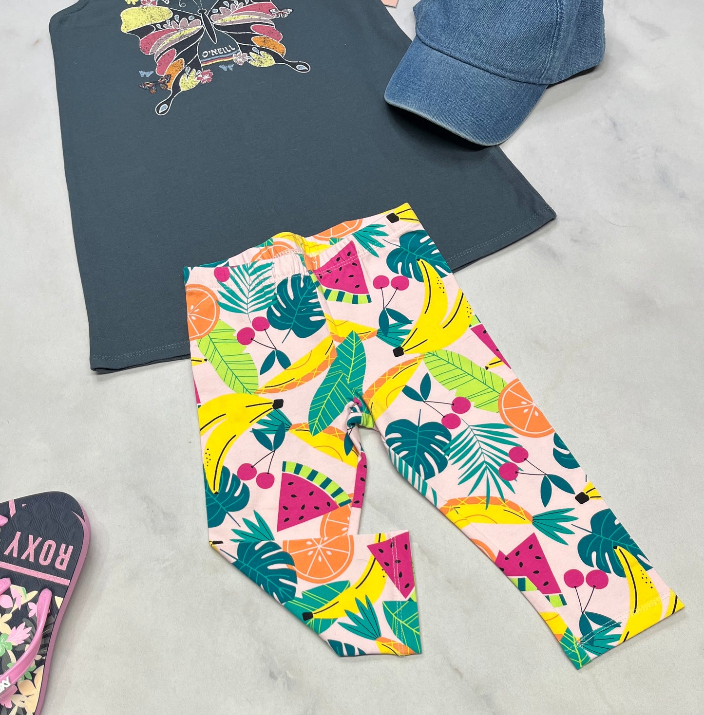 ☀️ Legging : 3 quart en beau coton extensible 4 ans fille neuf !