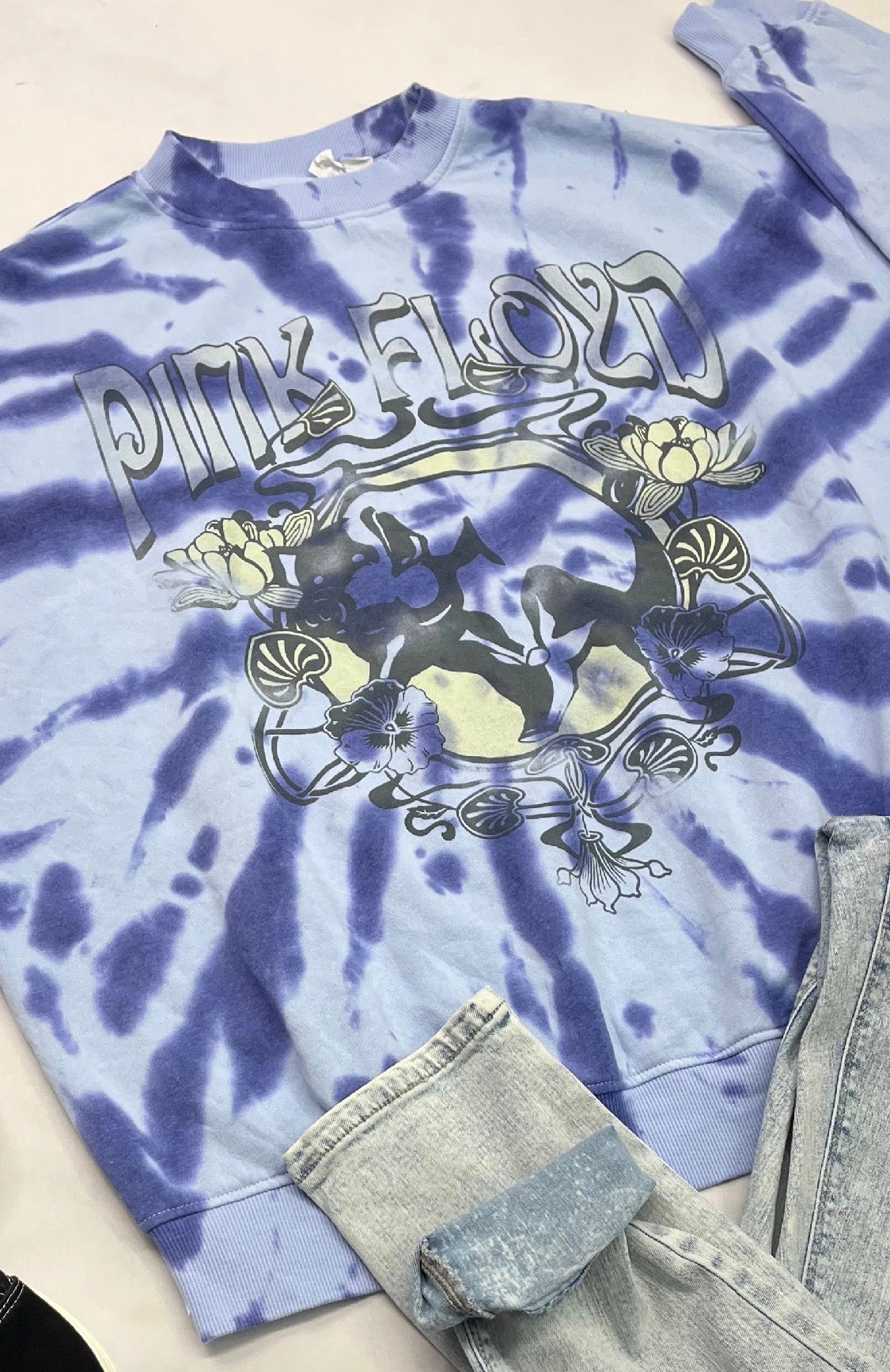 💜Ouaté : Lilas Pink Floyd XL / femme look Over size neuf !