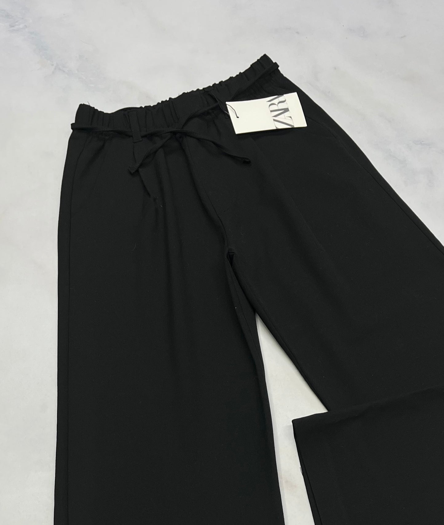 Zara : Pantalon tissu chic mou automnale 10 ans fille neuf ! Taille élastique jambe large tendance .