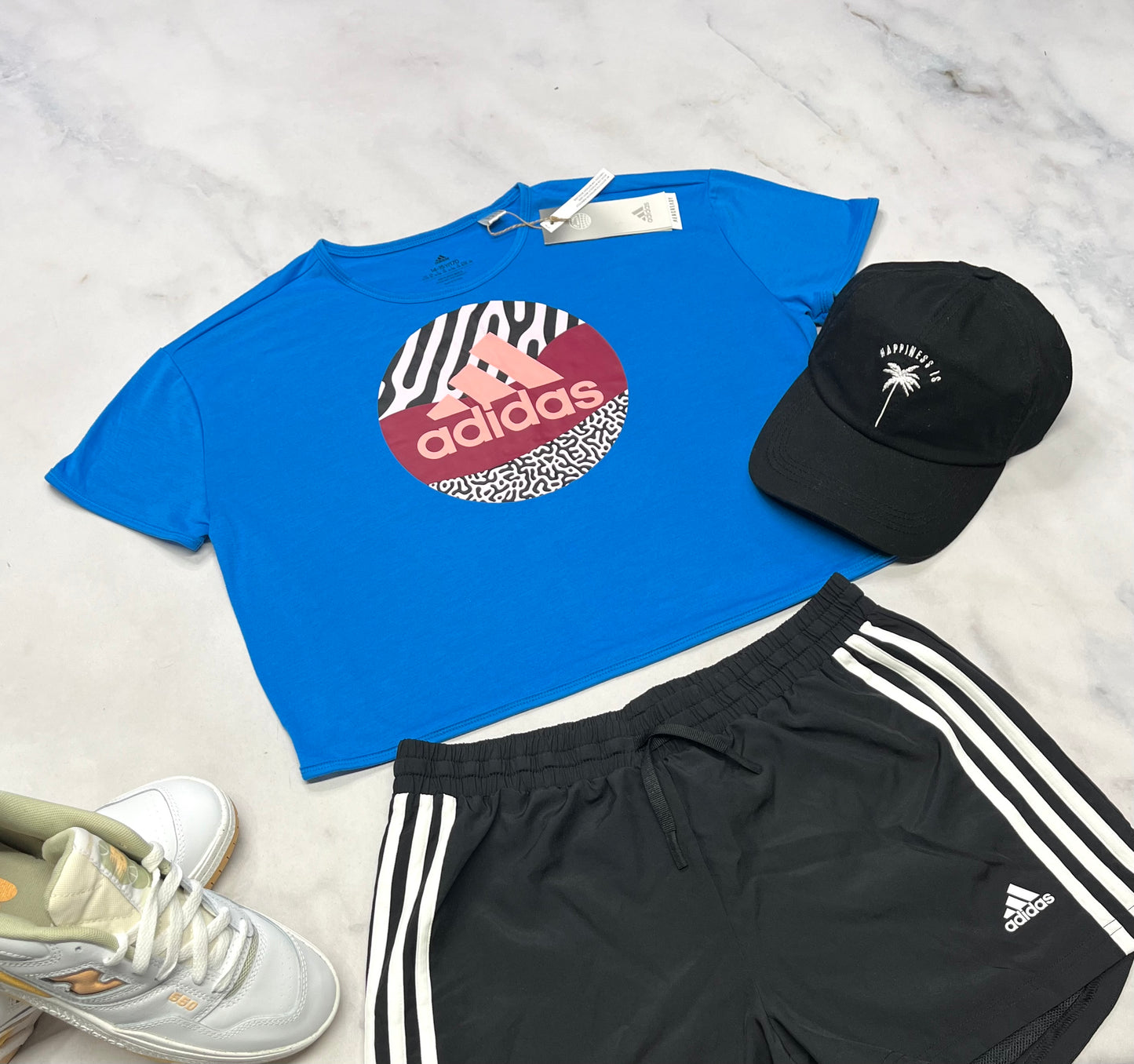 😍 Manche courte : Adidas 14-16 ans fille neuf look écourté !
