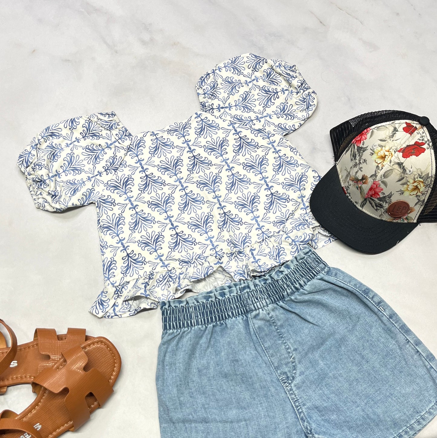 💙Haut look bohème : 5 ans fille doublure int. Souple confo .
