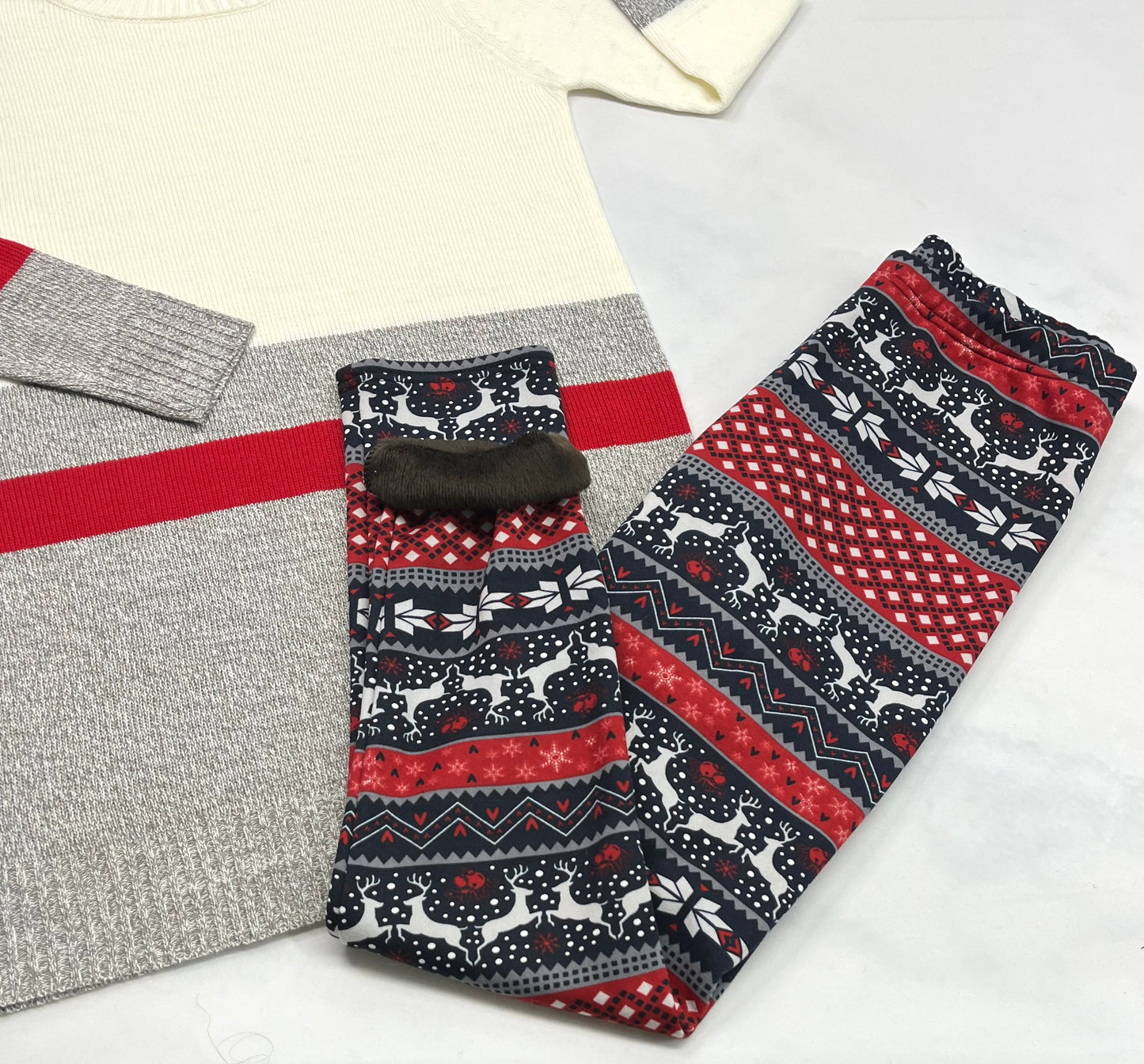 Duo : Tricot Tag long neuf ! Small femme + .. Leg.chaud doubler en velour small femme comme neuf !