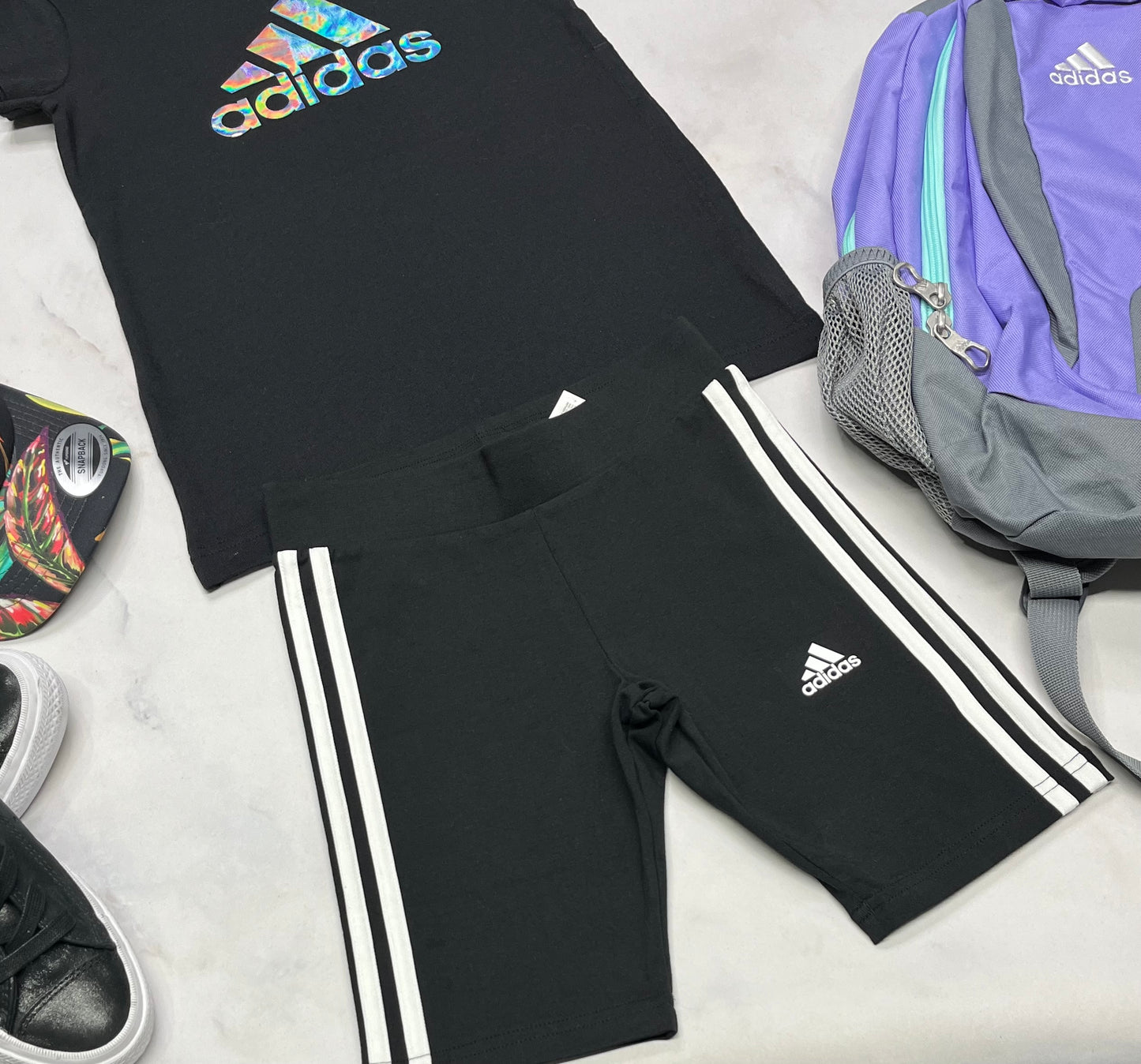 💜 Cuissard : Adidas noir en coton stretch 9-10 ans fille neuf !