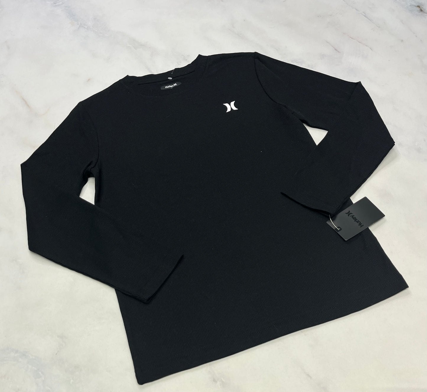 Hurley : Manche longue tissu texturé plus épais style isotherme . Neuf ! 12-14ans