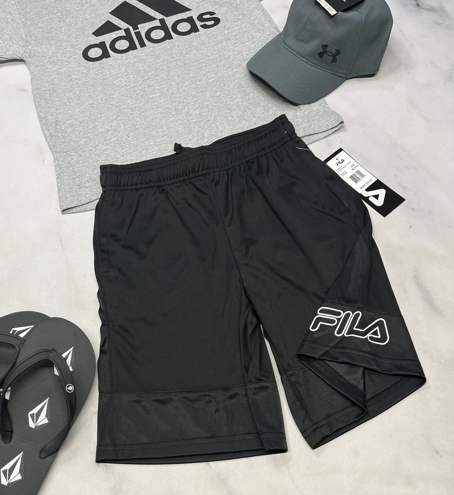 🌴 Bermuda Fila : en tissu de sport noir. 10-12 ans garçon neuf !