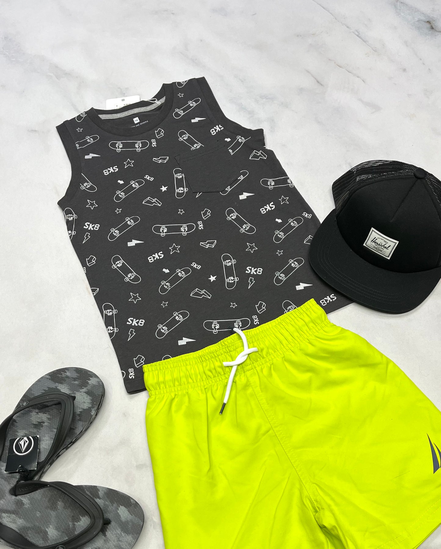 🌴 Camisole : skate charcoal 6 (5-6 ans confo) garçon neuve .