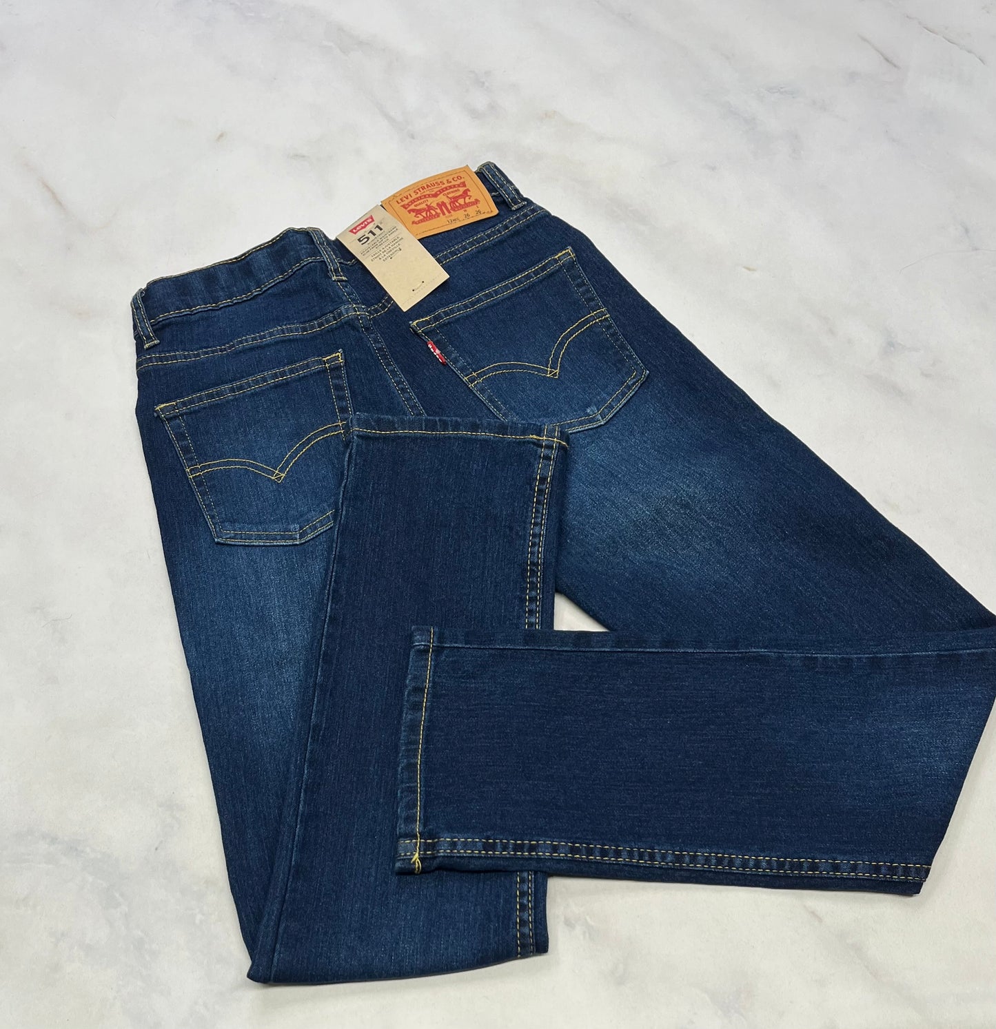 Skinny : jeans Lévis 12 ans taille haute / fille ajustable neuve !