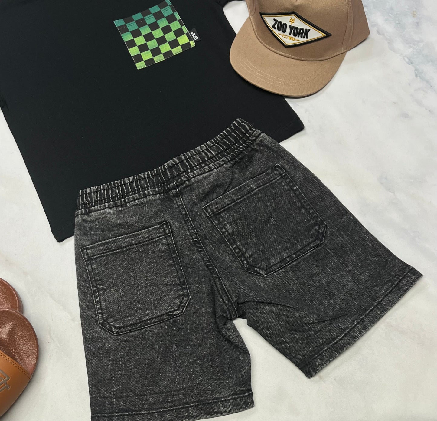🌴 Bermuda jeans : 5 ans garçon coupe relax neuf !