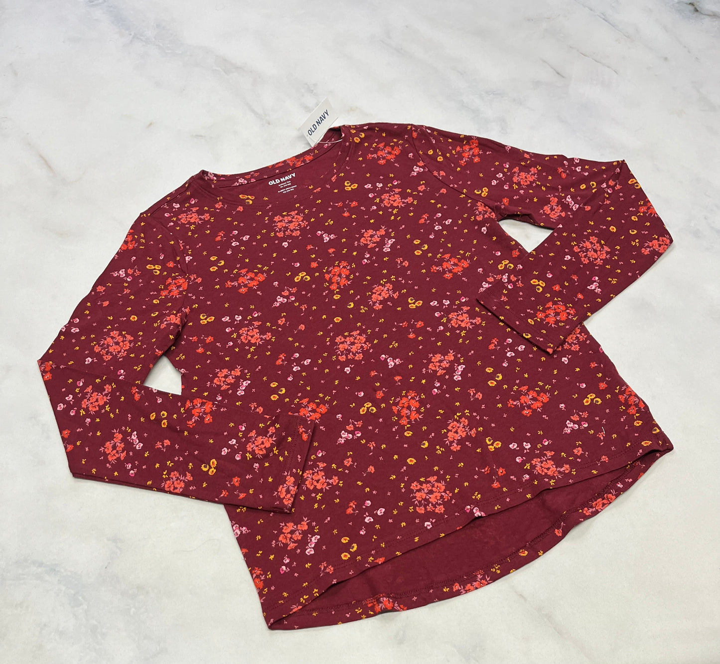 Manche longue : bourgogne 14-16 ans neuf!