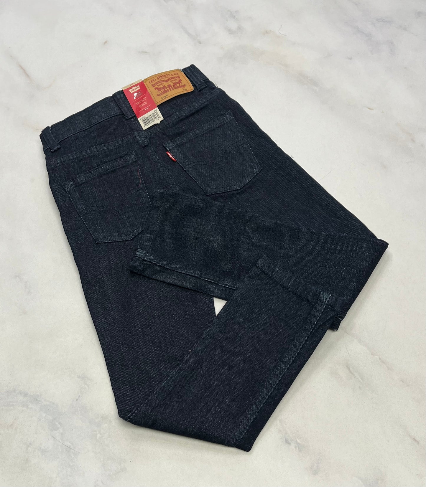 Levis: Jeans stretch 6 ans fille neuve / ajustable . Bleu foncé.