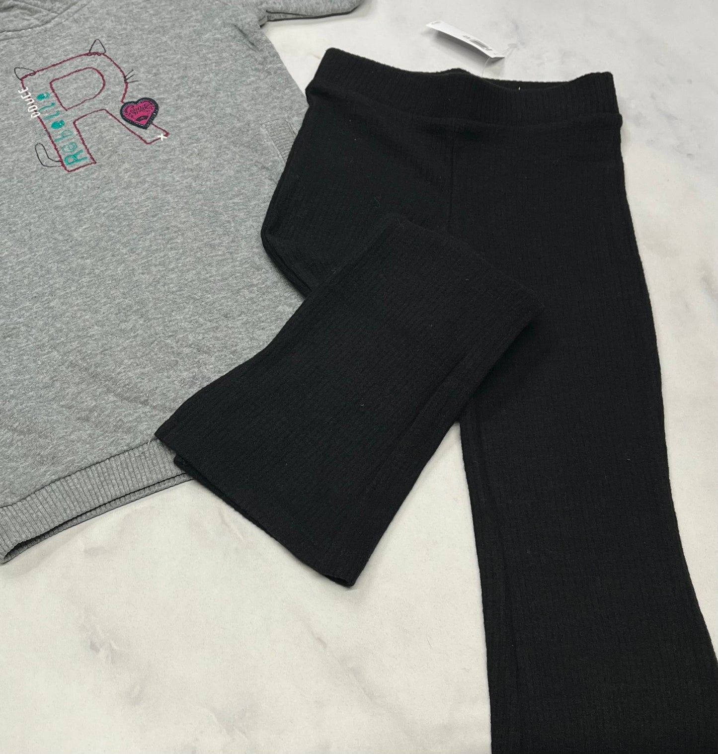 Duo 5 ans : Tunique Souris Mini en ouaté 5 ans super !+ Skinny évasé ultra doux stretch 5 ans neuf!