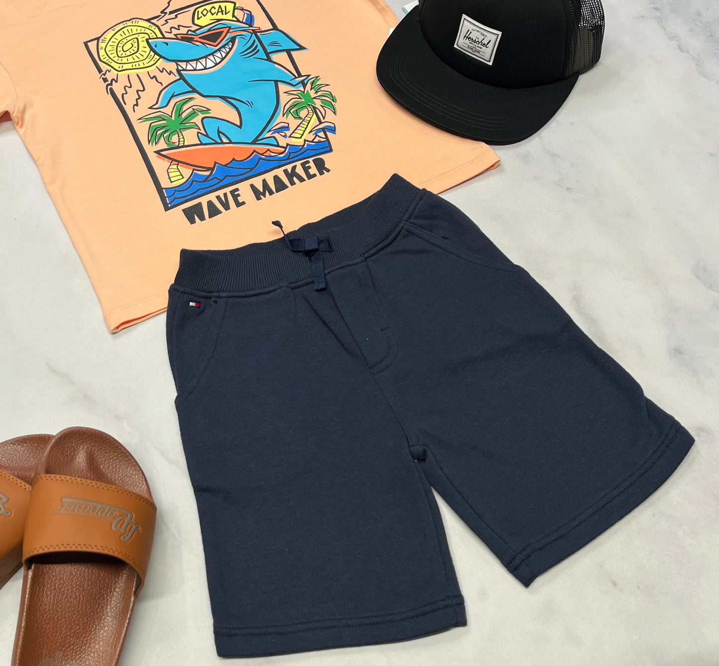 🌴 Bermuda : Tommy marine en ouaté 4 ans garçon neuf !