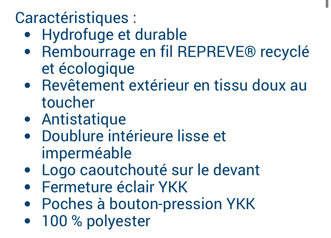 BENCH : Veste doudoune mi saison neuve ! ( Blanc crème ) XL/ ( fait 13-14 ans femme .