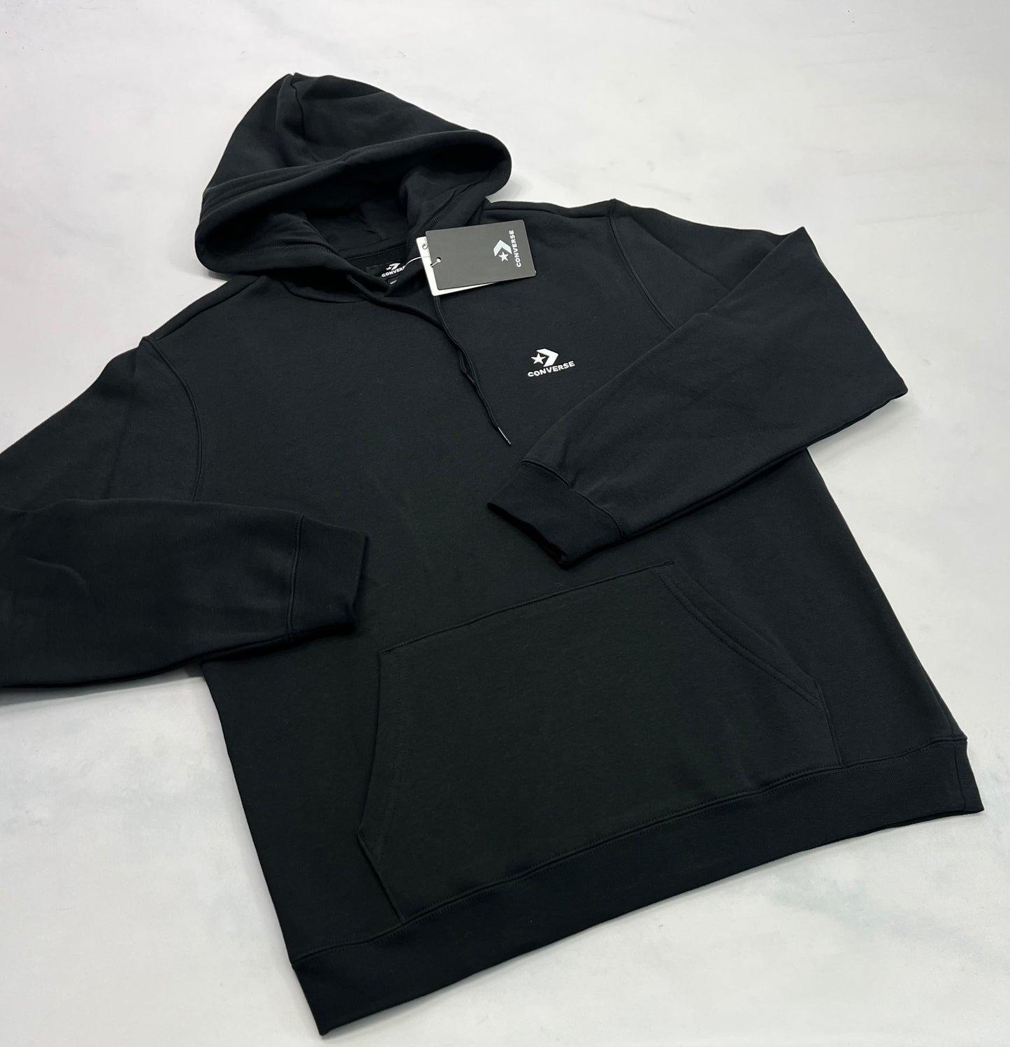 CONVERSE : Cagoule unisexe Converse relax boyfriends. Gr: M-L-XL-XXL. NOiR