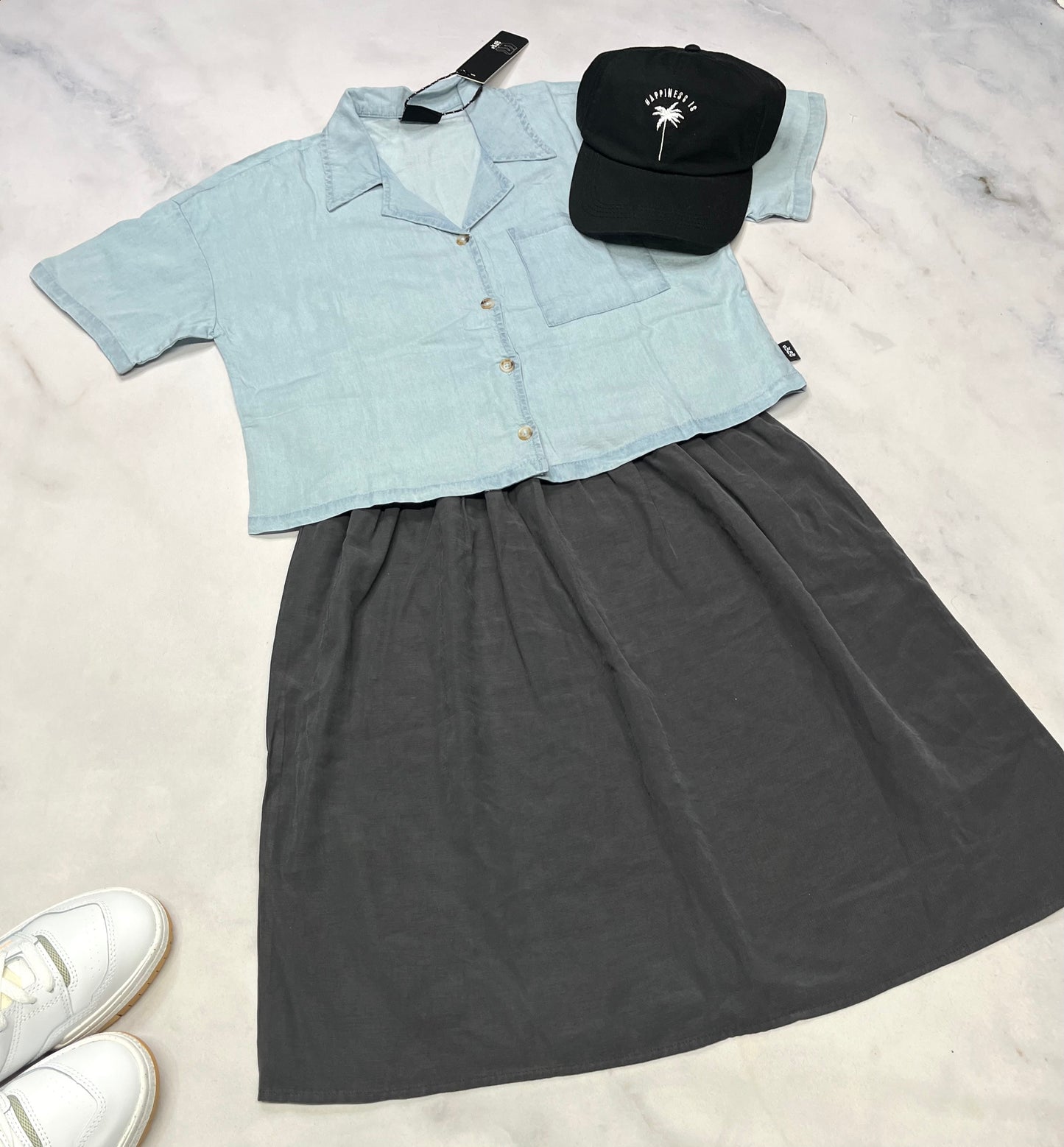 🩵Chemisier Surface :en jeans ultra mou confo . Look mi hanche relax fit neuf ! 14 ans fille .