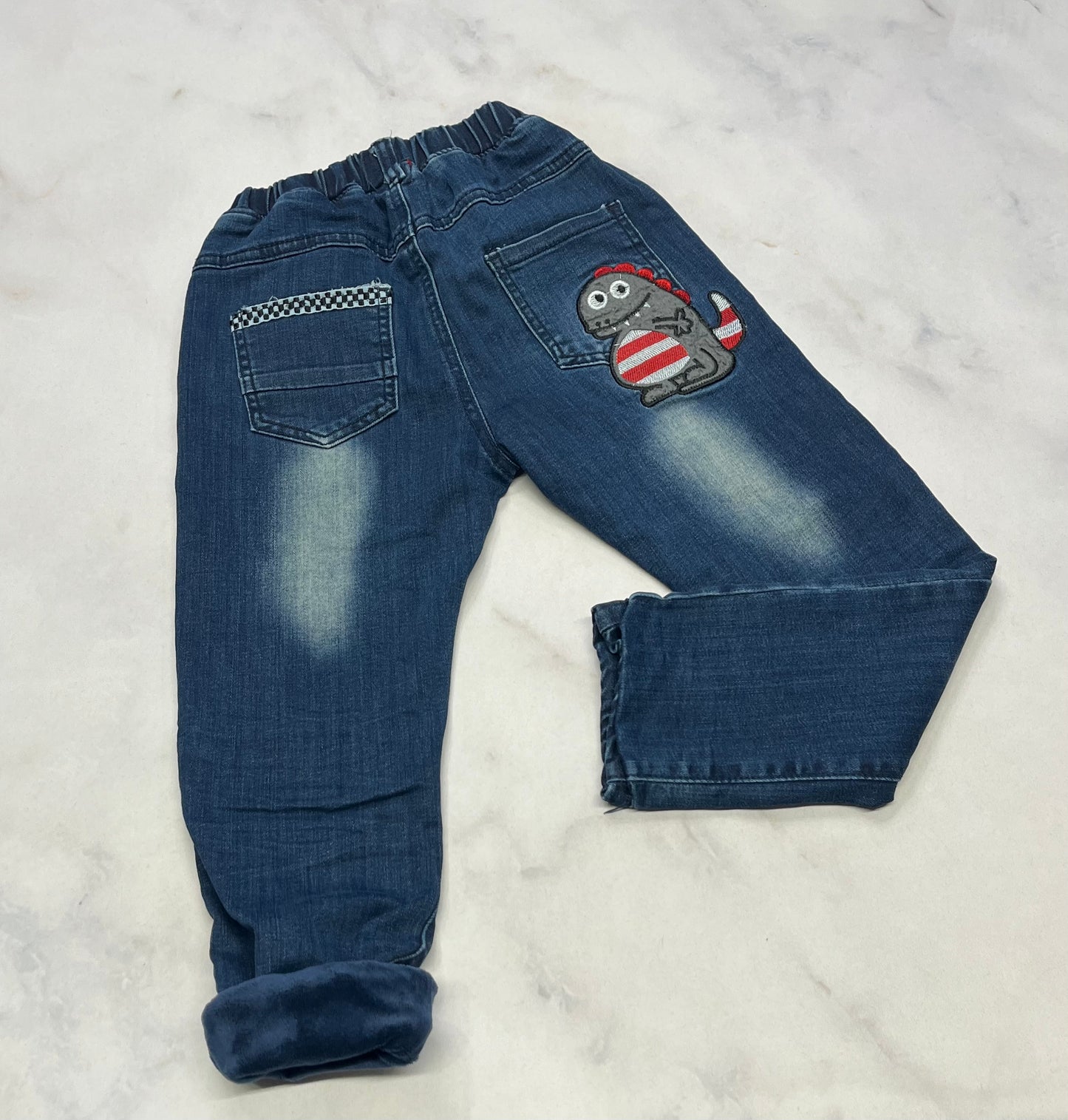 Jeans doubler : tout doux en velour mou confo . Fait 5-6 ans garçon comme neuf!