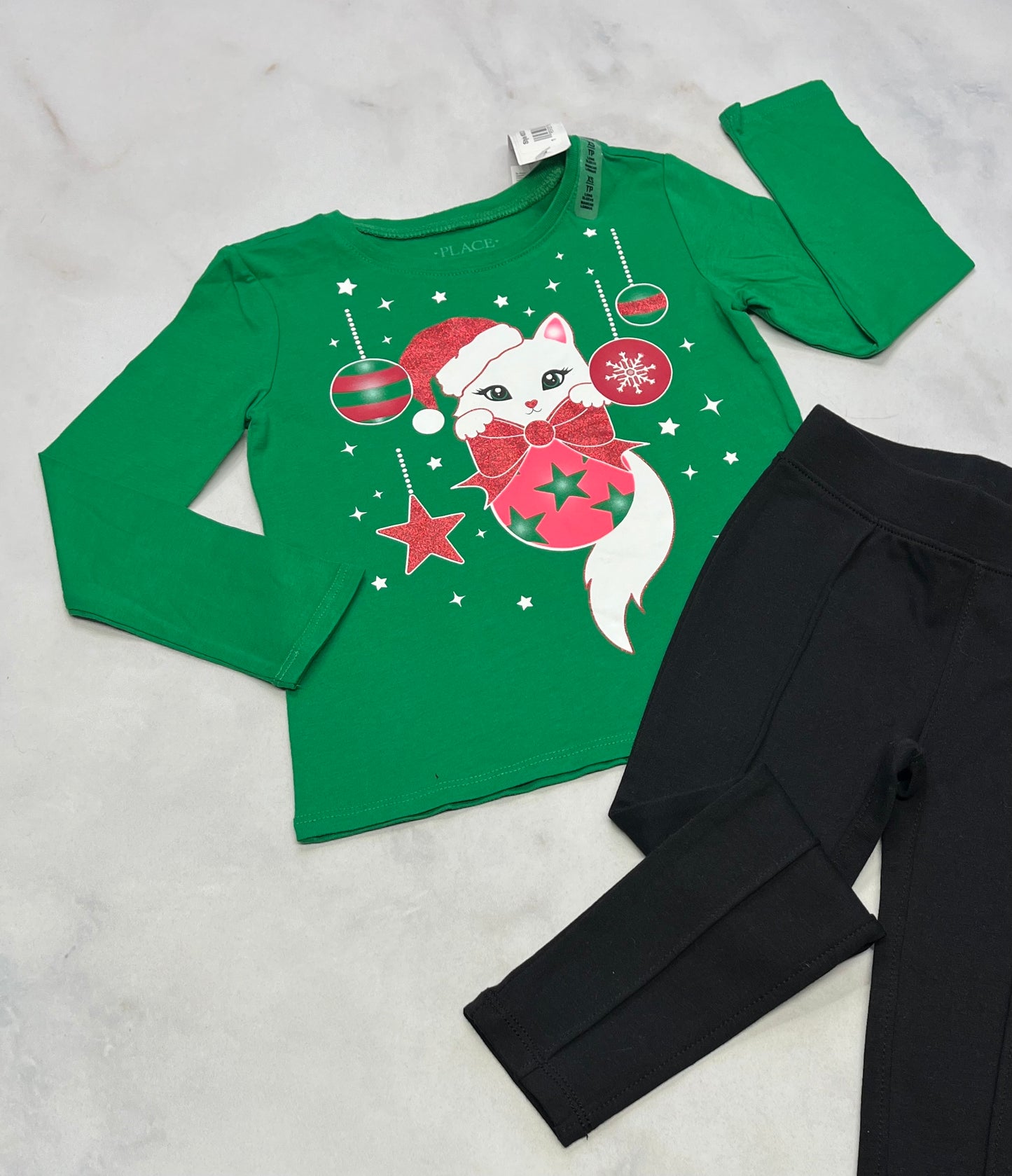 Duo 4 ans neuf! Manche longue brillant 4 ans + Skinny Jeg. Mou 4 ans neuf!