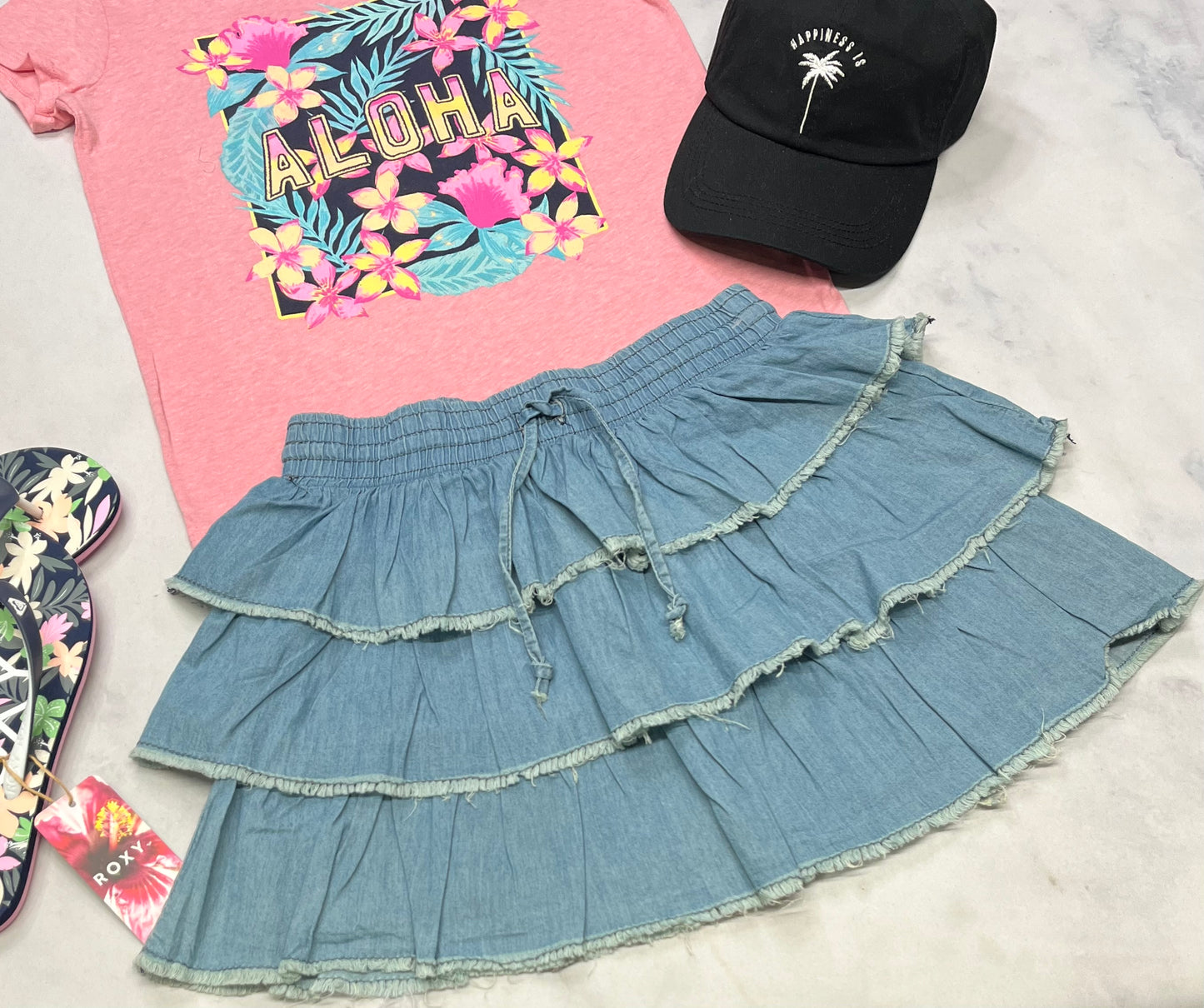 🌸 Jupe : 10-12 ans fille comme neuve ! Taille élastique .
