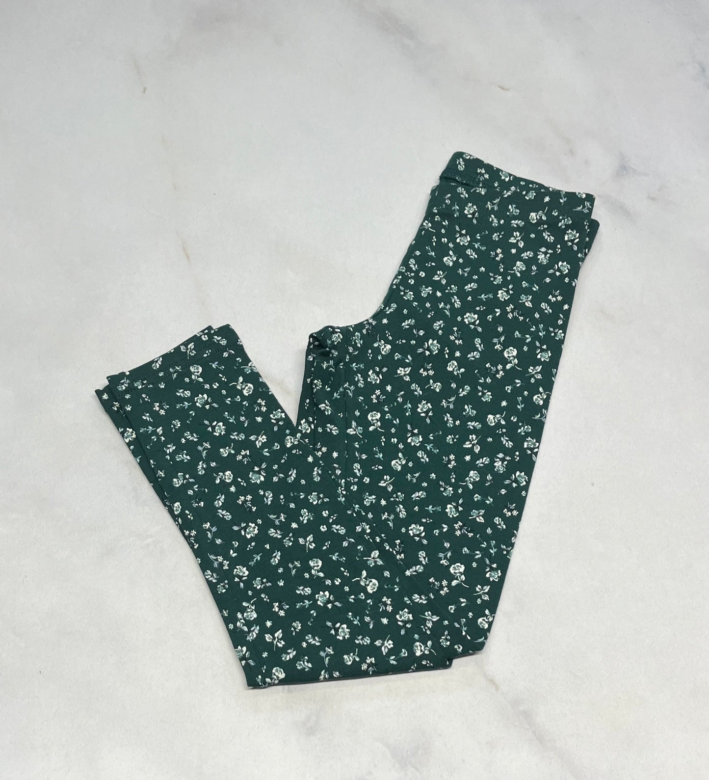 Legging vert / fleurit : 6x fille neuf !