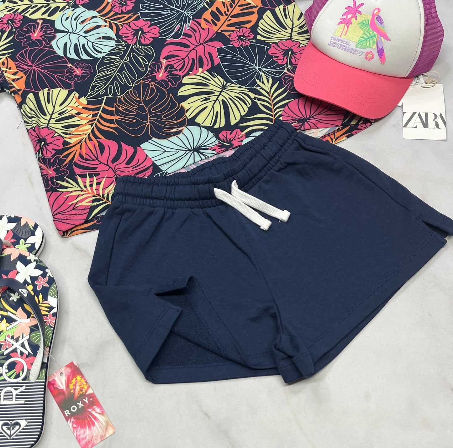 🌿 Short ouaté Marine :Tag 8(+ 7-8 ans ) fille neuve !