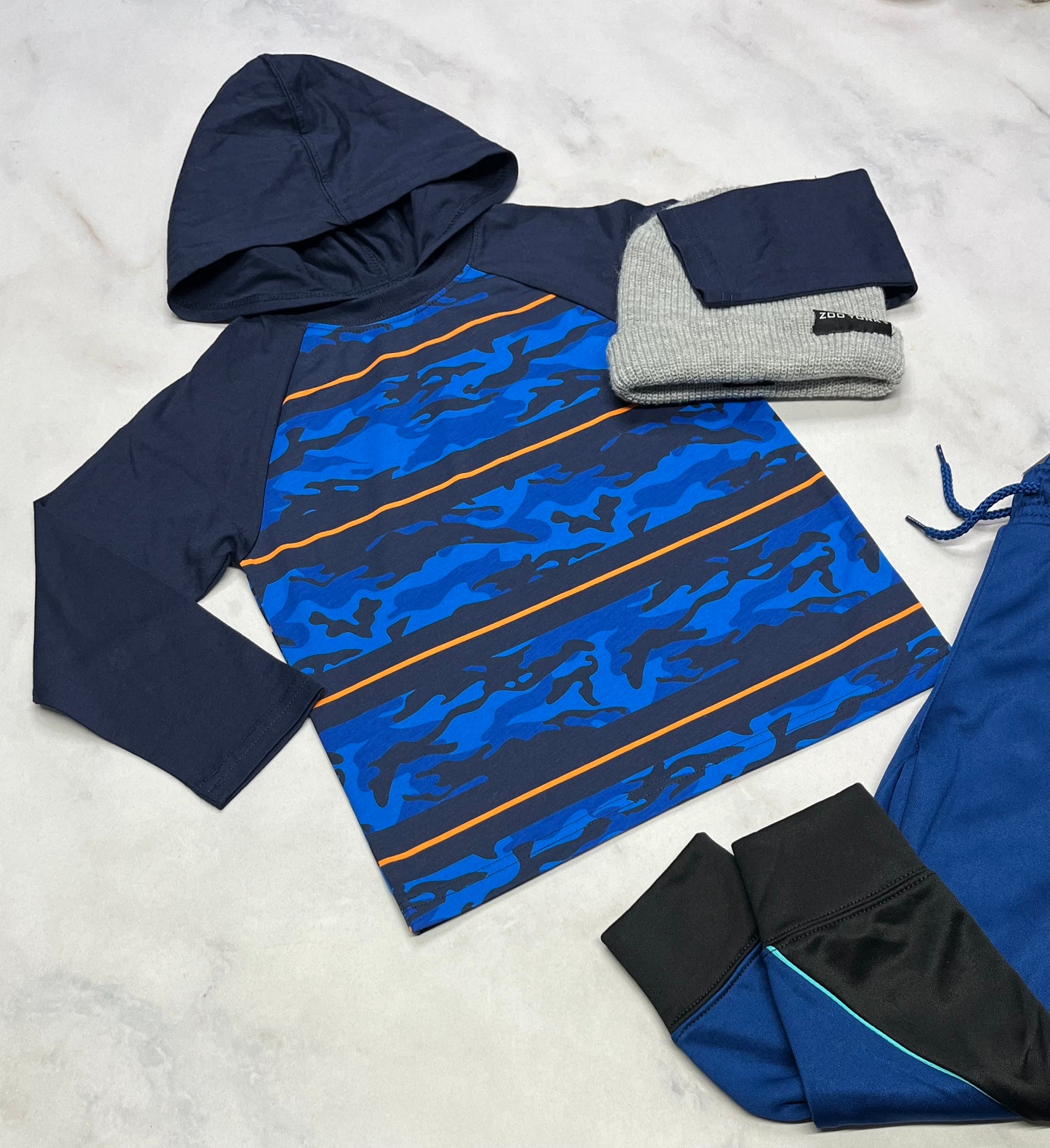 ❄️ Cagoule : en coton souple / confo 4 ans neuve .