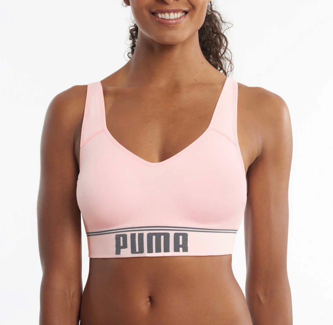 💫 SOLDE , Top : Puma sport rose neuf mais 1 mini micro ombrage flou +M/ femme . Pas amovible et bretelles ajustable .
