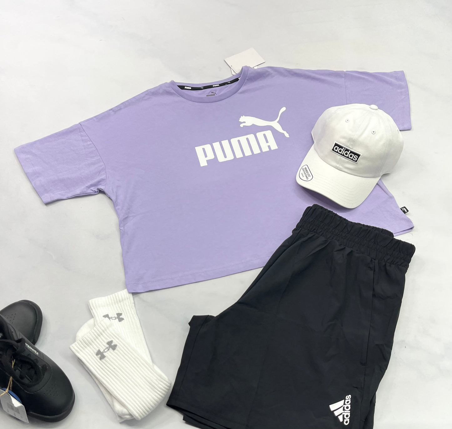 💜 Manche courte : Puma L/ femme relax fit neuf ! Mi - hanches .