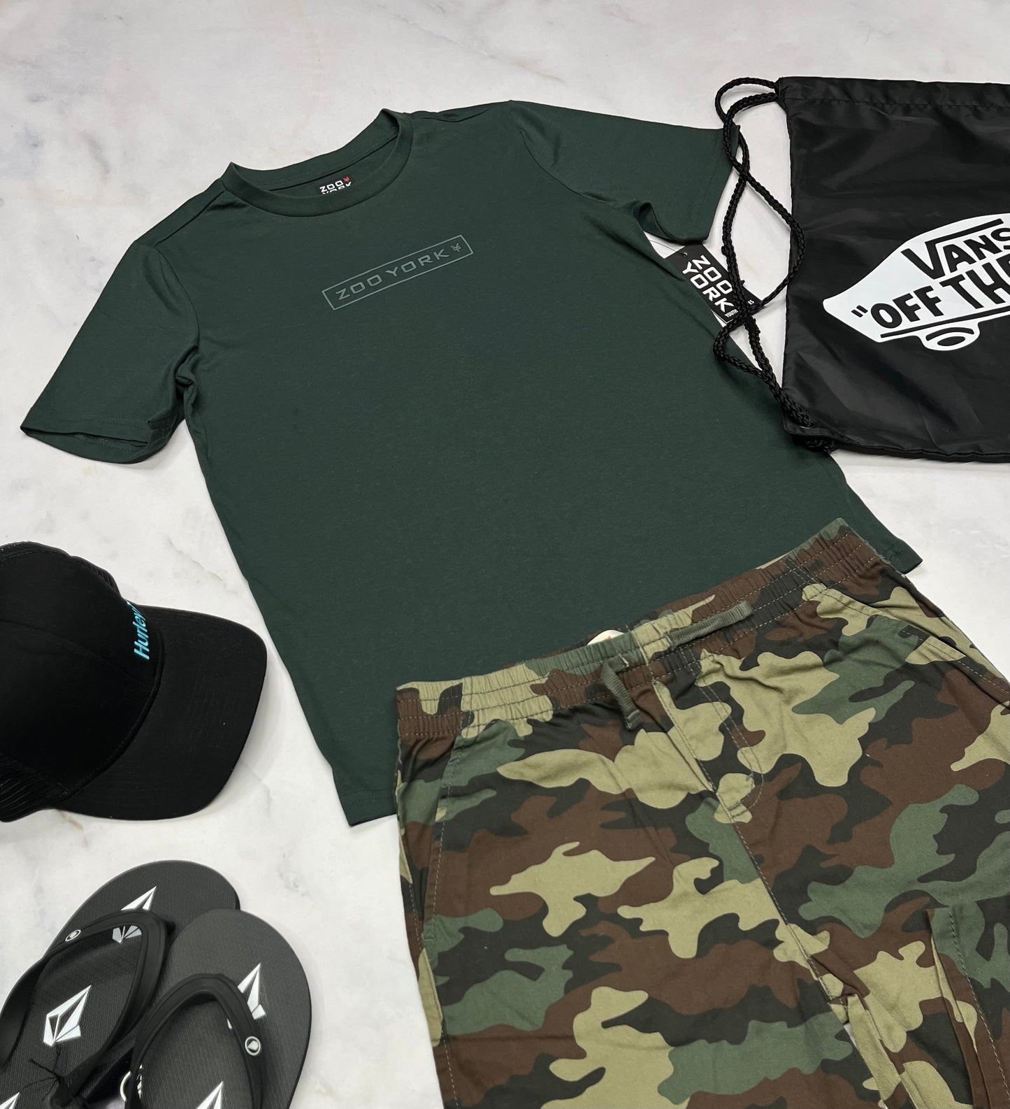 🌴 T-Shirt : Zoo à York vert 14 ans garçon neuf !